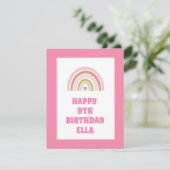 Rainbow Happy Birthday Invitation – Aangepaste tek (Staand voorkant)