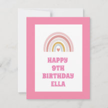 Rainbow Happy Birthday Invitation – Aangepaste tek