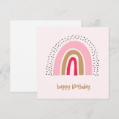 Rainbow Happy Birthday Kaart - Meisje Kaart Verjaa (Voorkant / Achterkant)