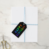 Rainbow Happy Birthday Multicolored-ballonnen Cadeaulabel (Met Touw)