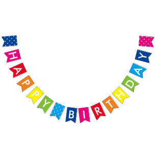 Rainbow Happy Birthday Vlaggetjes