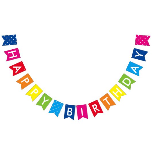 Rainbow Happy Birthday Vlaggetjes (Alle)