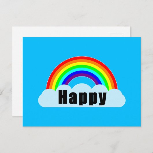 RAINBOW - Happy Briefkaart (Voorkant / Achterkant)