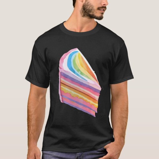 Rainbow happy cake t-shirt (Voorkant)