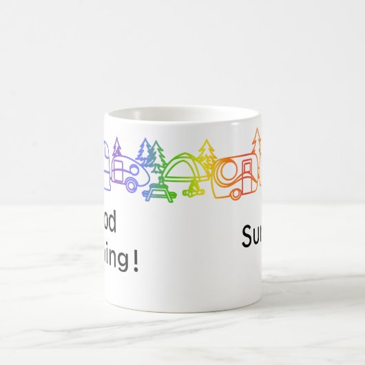 Rainbow Happy Campers gepersonaliseerde mok (Center)