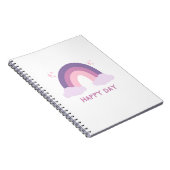 Rainbow Happy Days Quote Zuivel Notitieboek (Rechterzijde)