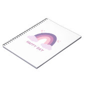 Rainbow Happy Days Quote Zuivel Notitieboek (Linkerzijde)