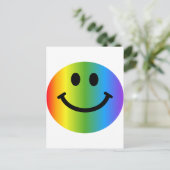 Rainbow Happy Face Briefkaart (Staand voorkant)