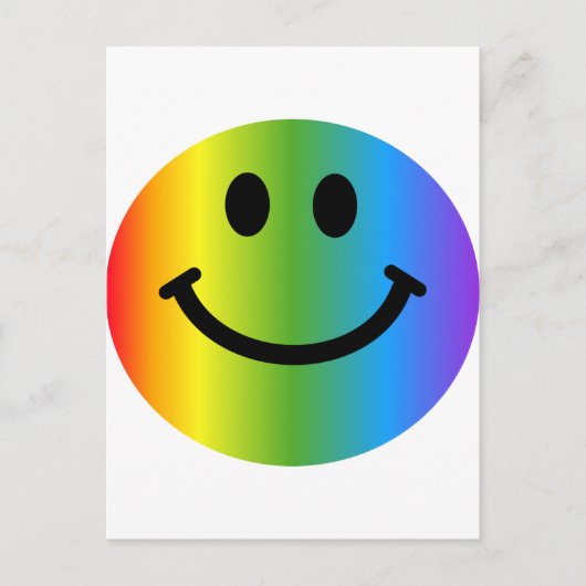 Rainbow Happy Face Briefkaart (Voorkant)