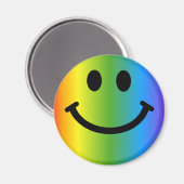 Rainbow Happy Face Magneet (Voorkant / Achterkant)