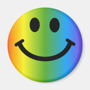 Rainbow Happy Face Magneet