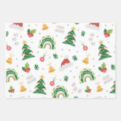 Rainbow Happy kerstinpakbladen voor kerstmis Inpakpapier Vel (Voorkant 2)