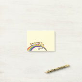 Rainbow Happy Kids Doe-Je-Eigen-Naam Post-it Brief Post-it® Notes (Op bureau)