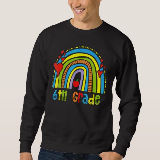 Rainbow Happy Last Day of School 2022 6th Grade th Trui (Voorkant)