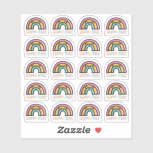 Rainbow Happy Mail Custom-Cut Vinyl Sticker