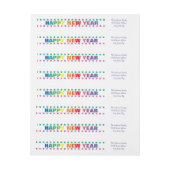 Rainbow Happy Nieuwjaar - Label lang retouradres (Vel)