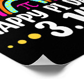 Rainbow Happy Pi Dag 3 14 2025 Pi Symbool Wiskunde Poster (Hoek)