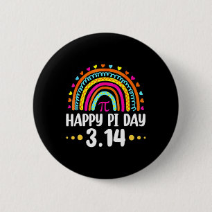 Rainbow Happy Pi Dag 3 14 2025 Pi Symbool Wiskunde Ronde Button 5,7 Cm