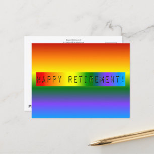 Rainbow Happy Retirement! Briefkaart