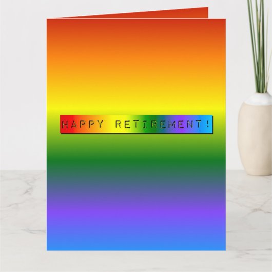 Rainbow Happy Retirement! Kaart (Voorkant)