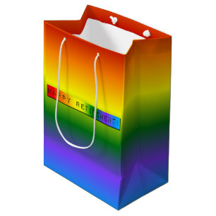 Rainbow Happy Retirement! Medium Cadeauzakje