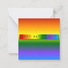 Rainbow Happy Retirement! Notitiekaartje