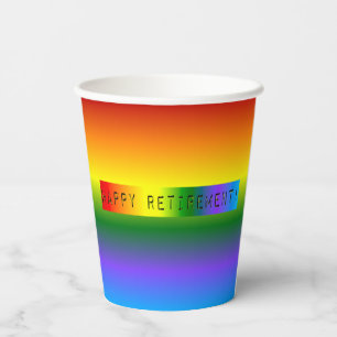 Rainbow Happy Retirement! Papieren Bekers