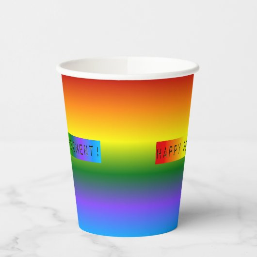 Rainbow Happy Retirement! Papieren Bekers (Links)