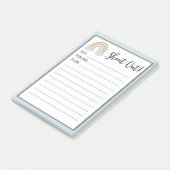 Rainbow Happy Teacher Mail Post Post-it® Notes (Schuin)