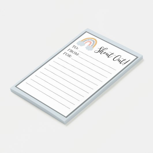 Rainbow Happy Teacher Mail Post Post-it® Notes (Schuin)