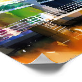 Rainbow Harbor Waterverf Poster (Hoek)