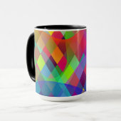 Rainbow Harlequin met kleurrijke rook Mok (Voorkant links)