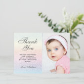 Rainbow Hartelijk dank voor kaarten Glitter Foto (Staand voorkant)