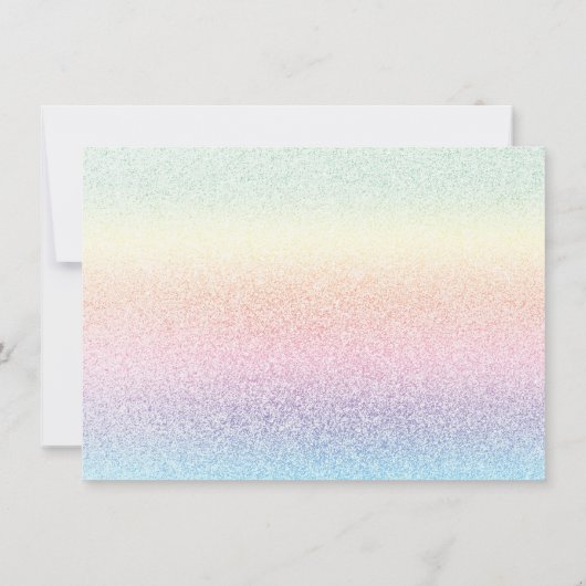 Rainbow Hartelijk dank voor kaarten Glitter Foto (Achterkant)