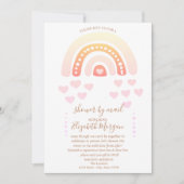 Rainbow,Harten,Gestreepte Virtuele Baby Shower Per Kaart (Voorkant)