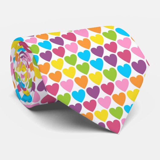 Rainbow-hartplezier valentijnen pappa dansdochter stropdas (Opgerold)