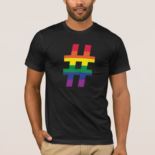 Rainbow Hashtag T-shirt (Voorkant)