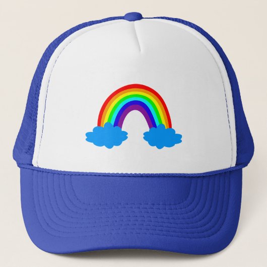 Rainbow Hat & Clouds/rainbows fashion Trucker Pet (Voorkant)