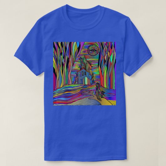 Rainbow Haunted House T-shirt (Design voorkant)