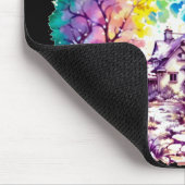 Rainbow Haven: een droomachtige retraite Muismat (Hoek)