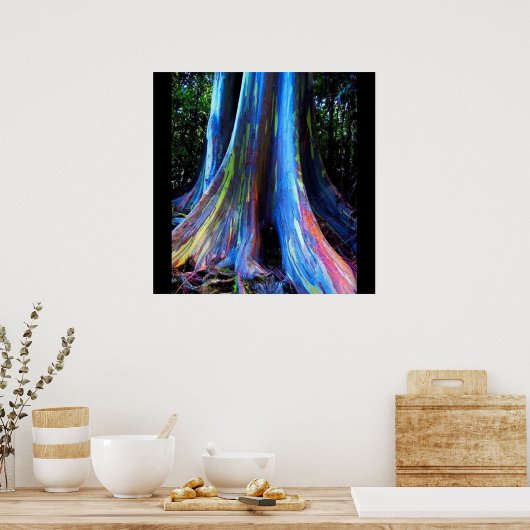 RAINBOW HAWAII EUCALYPTUS TREE poster (Keuken)