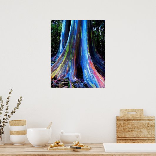 RAINBOW HAWAII EUCALYPTUS TREE POSTER (Keuken)