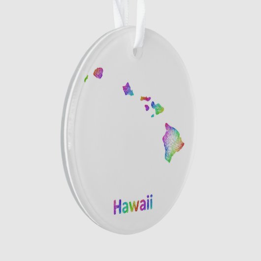 Rainbow Hawaii-kaart Ornament (voorkant)