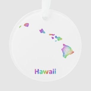 Rainbow Hawaii-kaart Ornament