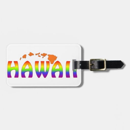 Rainbow Hawaii oranje eilanden Bagagelabel (Voorkant horizontaal)