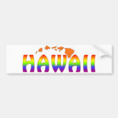 Rainbow Hawaii oranje eilanden Bumpersticker (Voorkant)