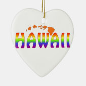 Rainbow Hawaii oranje eilanden Keramisch Ornament (Rechts)
