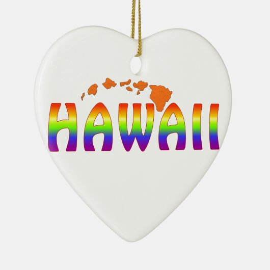 Rainbow Hawaii oranje eilanden Keramisch Ornament (Rechts)