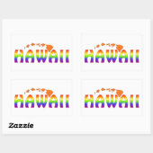 Rainbow Hawaii oranje eilanden Rechthoekige Sticker (Vel)
