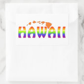 Rainbow Hawaii oranje eilanden Rechthoekige Sticker (Tas)
